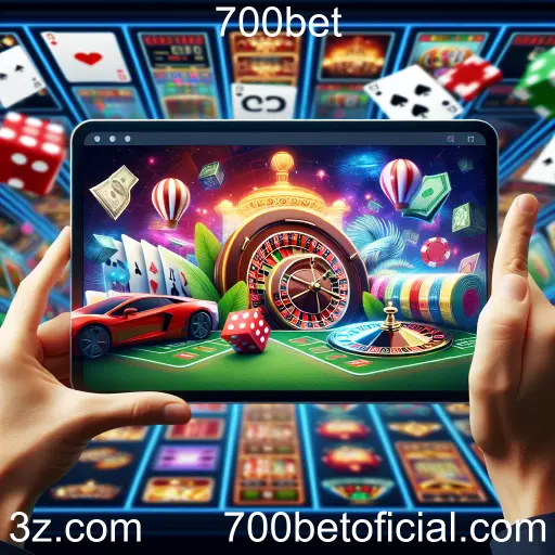 Imagem promocional da 700bet mostrando a plataforma e suas vantagens